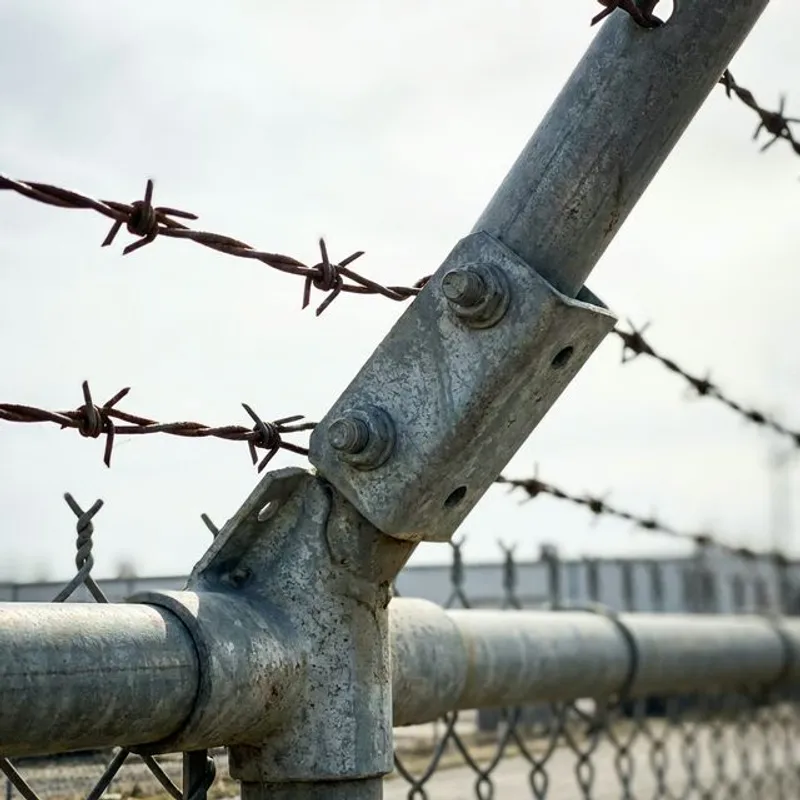 Commercial Fence Installation installation detail in Bakersfield