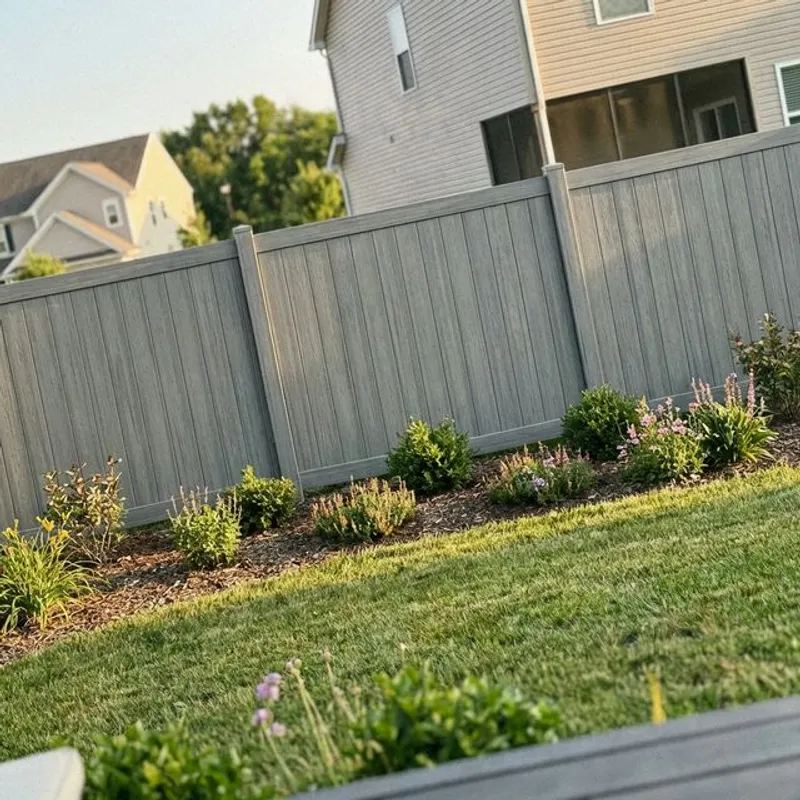 Composite Fence Installation completed project in Bakersfield