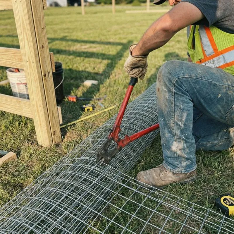 Dog Run and Pet Fencing installation detail in Bakersfield