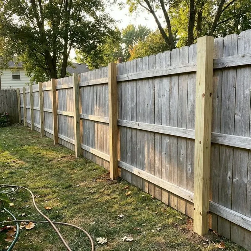 Fence Post Repair and Replacement completed project in Bakersfield