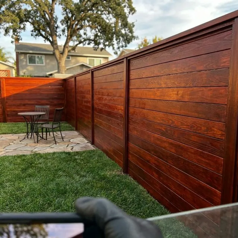 Fence Staining and Sealing completed project in Bakersfield
